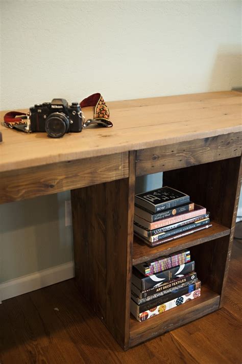 Industrial style desk this custom industrial style desk features reclaimed pallet wood wrapped in steel. Handmade Custom Writing Desk by Mutual Adoration ...
