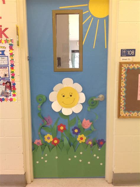 Spring Classroom Door Idea A Garden Of Happy Flowers You