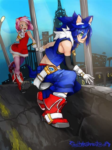 Sonic And Amy Anime Human Sonic Y Amy Personajes De Videojuegos