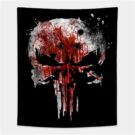 Punisher Bloody Skull Netflix Season 2 The Punisher Tapestry