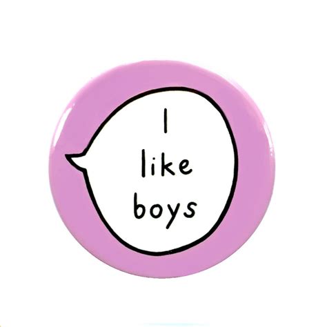 I Like Boys Pin Badge Button Etsy Uk