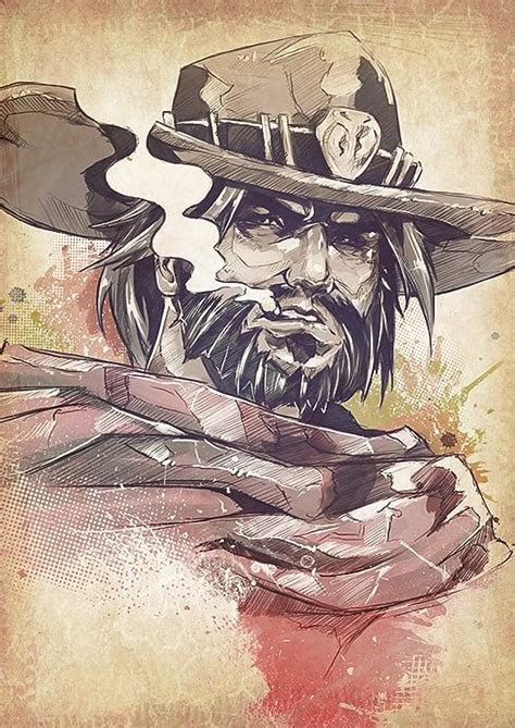 Amazonde Instabuy Poster Overwatch Wanted Mccree A3 42x30 Cm