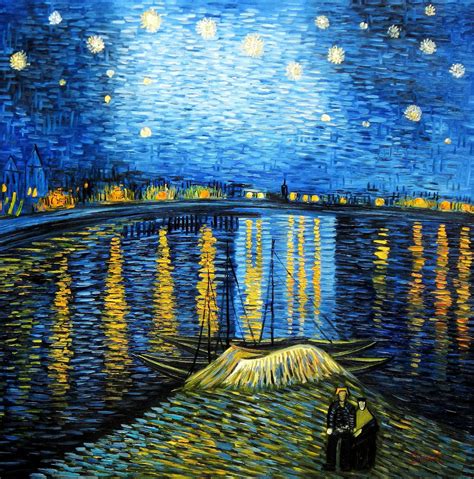 Vincent Van Gogh Starrynight 120x120 Cm Reproduction Oil Painting Ebay