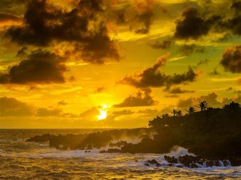 Sunset Waianapanapa State Park Maui Hawaii Webshots State Parks