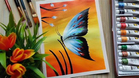 Easy Butterfly Painting Acrylic Painting For Beginners How To Paint