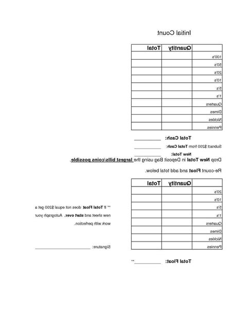 Printable Daily Cash Report Template Printable Templates