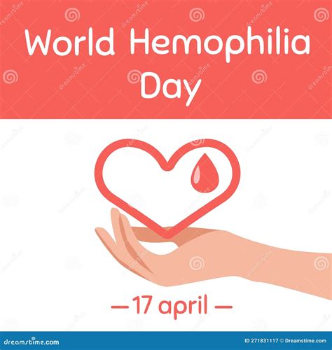 World Hemophilia Day Vector Illustration Suitable For Greeting Card Poster And Banner Stock