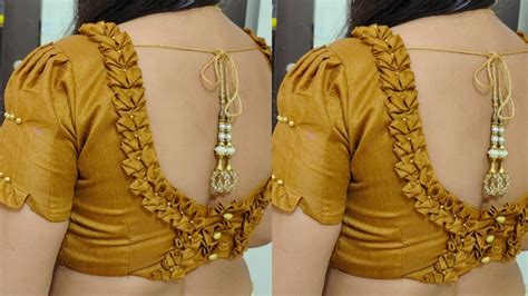 Beautiful Blouse Neck Design Back Neck Blouse Design Cutting And