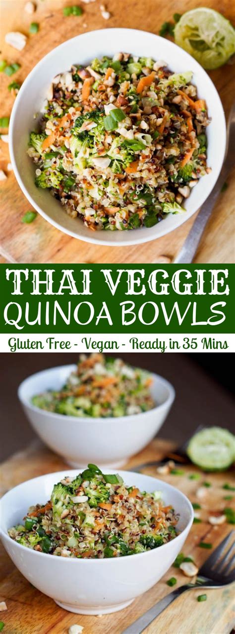 Maybe you would like to learn more about one of these? THAI VEGGIE QUINOA BOWL RECIPE {GLUTEN-FREE, VEGAN} # ...