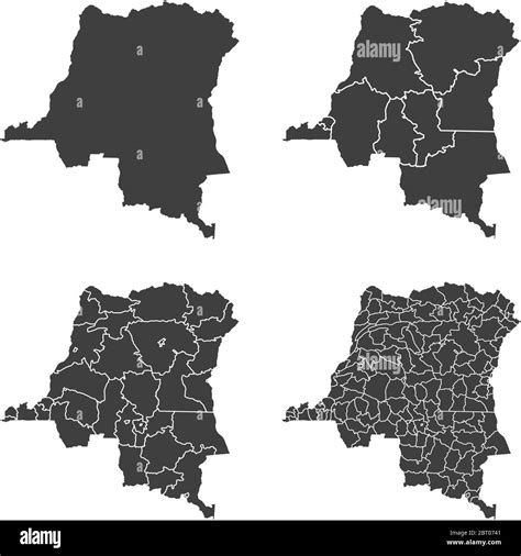 The Democratic Republic Of The Congo Vector Maps With Administrative