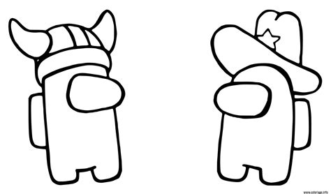 Feutre à alcool pour débutant : Coloriage Viking Et Fantome Among Us Dessin Among Us à ...