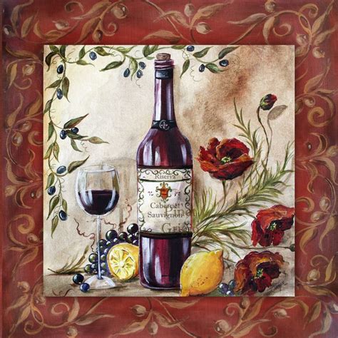 Tre Sorelles Art Licensing Program Decorative Art Prints Wine