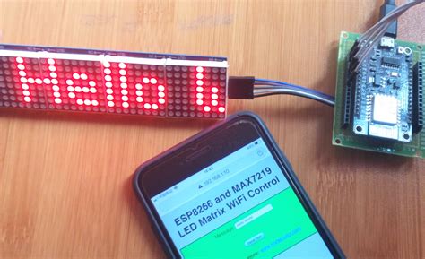 How To Control Max7219 Led Matrix With Esp8266 Nodemcu Over Wifi