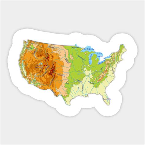 Map Of Usa With Relief Topographic Map Of Usa With Major Lakes And