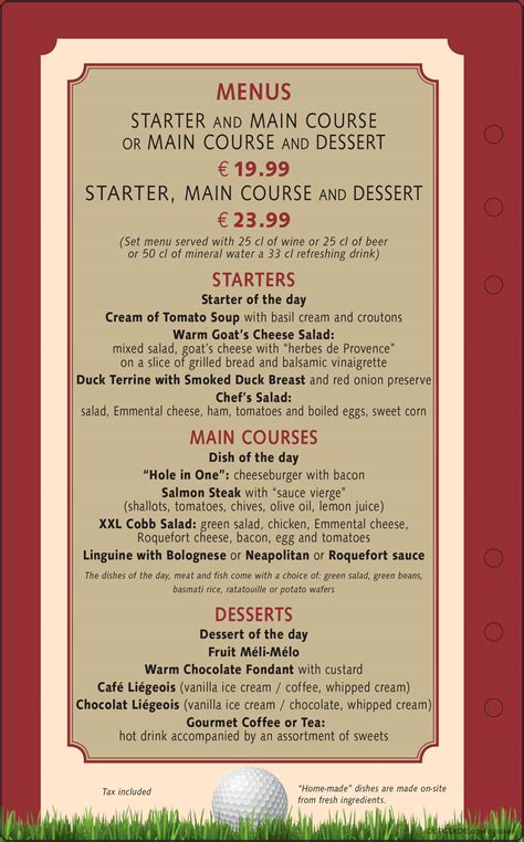 Menu for the clubhouse experience in kansas city, mo. Club House Grill menu • DLP Guide - Disneyland Paris ...