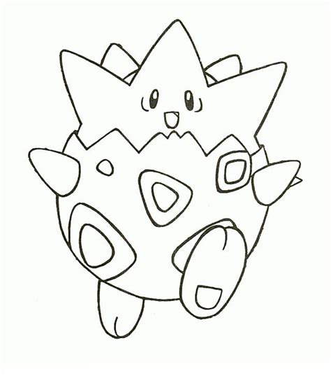 Friendly Togepi Coloring Page Free Printable Coloring Pages For Kids