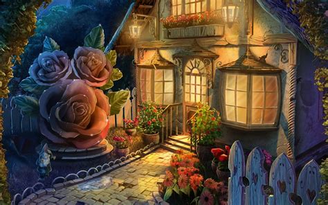 House Painting Fantasy Rose Wallpapers Hd Desktop And Mobile