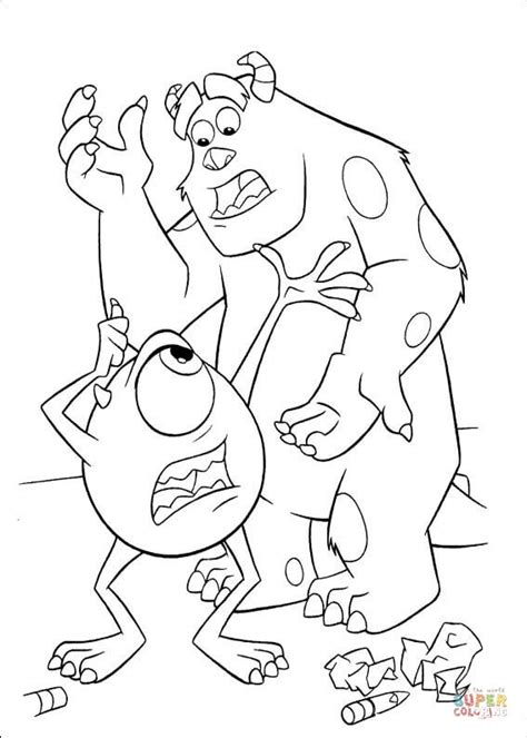 Mike And Sulley coloring page | Free Printable Coloring Pages