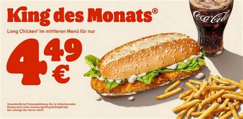 Man hat die auswahl zwischen burgern oder etwas mit weniger kalorien. 25 woche. 25/6/2021-30/6/2021 KING DES MONATS. Burger ...