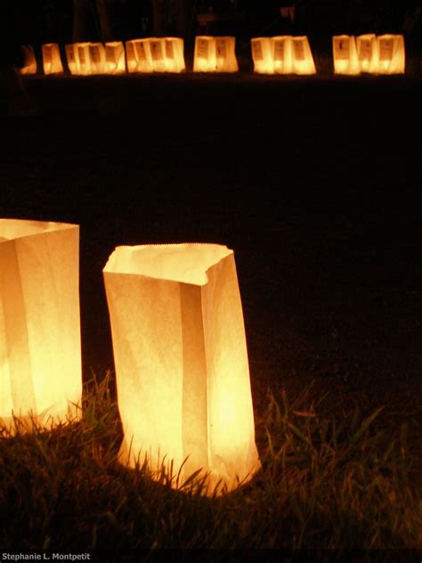 Luminaries Light Up The Track At Night Relay For Life Colon Cancer