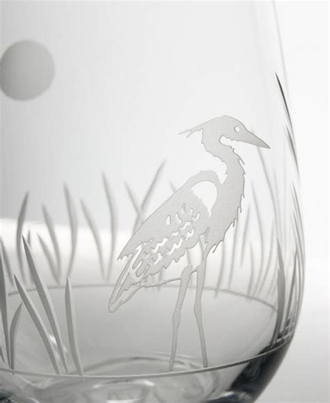 Rolf Glass Heron Stemless 17oz Set Of 4 Glasses And Reviews Bar And Wine Dining Macy S
