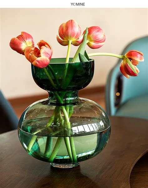 优米纳 设计师款不规则葫芦造型玻璃花瓶北欧家居餐桌插花瓶摆件 美间设计