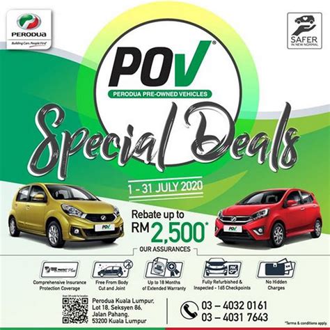 Explore tweets of perodua @perodua on twitter. 1-31 Jul 2020: Perodua Special Deal - EverydayOnSales.com