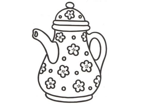 Desenhos de bule para pintar, colorir, imprimir - figuras ...