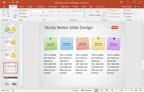 Sticky Notes Powerpoint Template Free Printable Templates