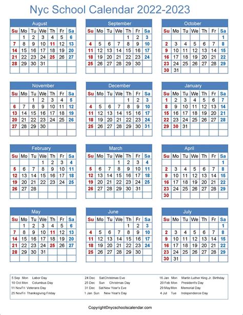 Nyc Doe 2023 24 Calendar - Recette 2023