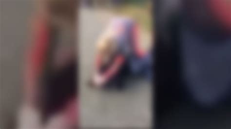 Horrifying Moment Schoolgirl Is Beaten And Dragged Along The Street By