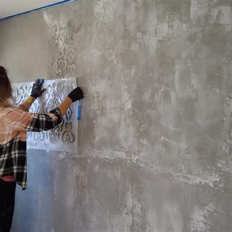 Painting Concrete Walls Faux Painting Plaster Walls Stencil Painting