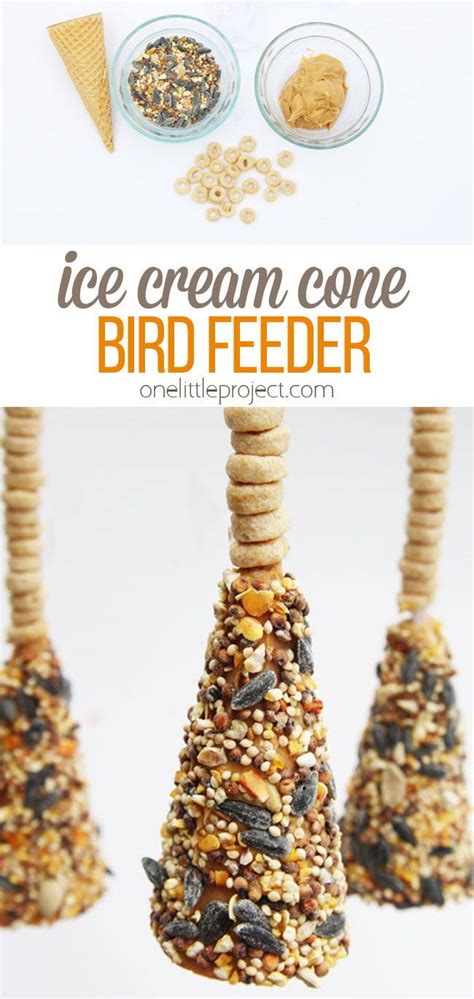 Ice Cream Cone Bird Feeder Spring Food Crafts Ice Cream Crafts Bird