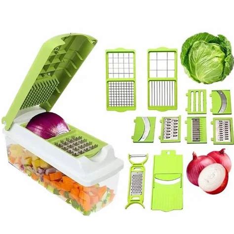 Green Plastic Nicer Dicer Vegetable Cutter 12 In 1 At Rs 195 In Rajkot