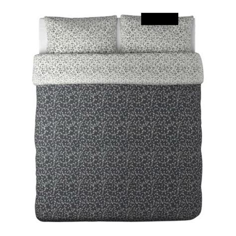 Hemnes, metod, pax, vallentuna, billy IKEA ALVINE BAR Duvet COVER Pillowcases Set KING BLACK ...
