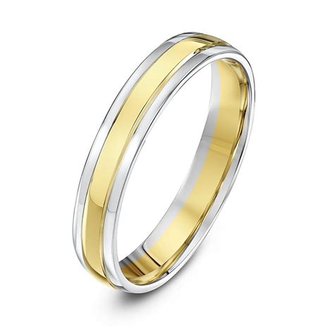 With the stunning collection of wedding bands at h.samuel, your special day is going to be even more perfect! 9kt White & Yellow Gold Court 4mm Wedding Ring