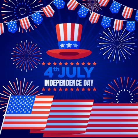 Independence Day Fireworks Concept 2381831 Vector Art At Vecteezy