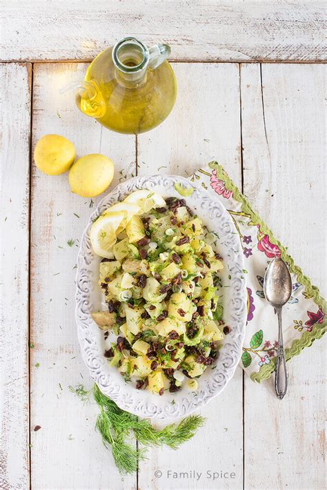 See more ideas about german potato salad recipe, potato salad, potatoe salad recipe. Olive Oil Potato Salad with Raisins, Lemon and Dill - Family Spice