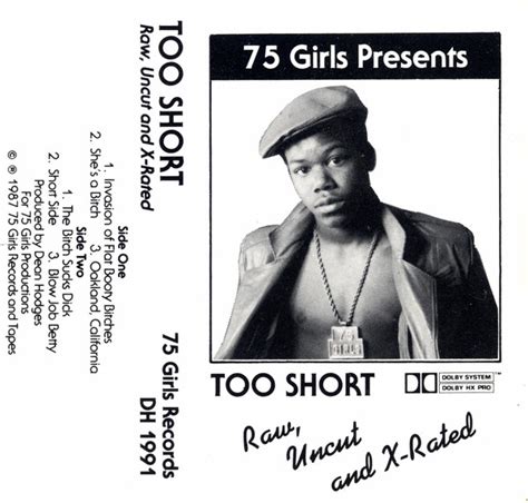 Too Short Raw Uncut And X Rated Cassette Tape Rappersecom