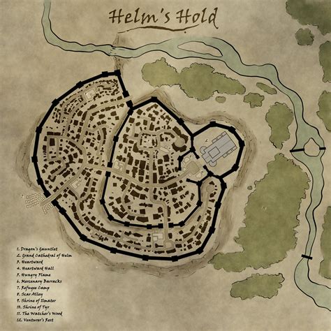 Neverwinters Helms Hold Fantasy Map Fantasy World Map Fantasy