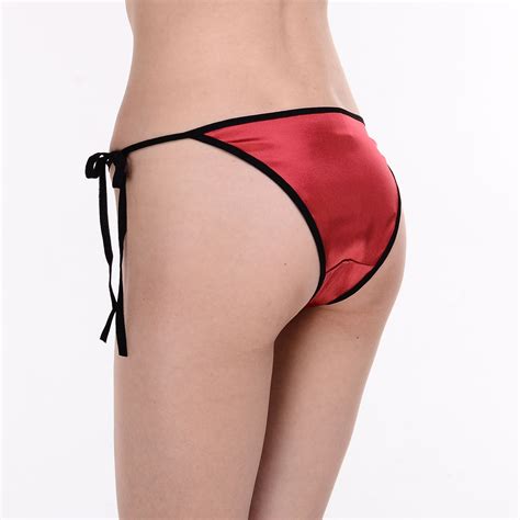 lady s silk spandex string bikini panties tanga seta mutandine slip bianche ebay