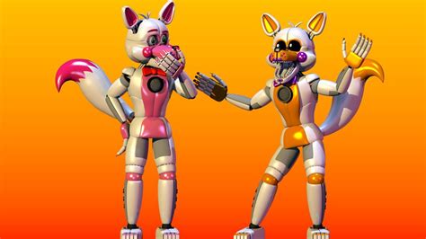 Funtime Foxy And Lolbit By Bantranic Funtime Foxy Fnaf Sister