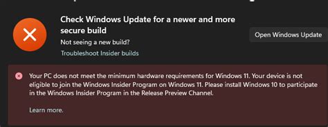 I Cant Update My Windows 11 Insider Preview Build Microsoft