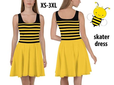 Bumble Bee Inspired Flattering Silhouette Striped Yellow And Black
