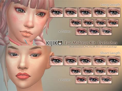 Eyelashes Added Styles For Skin Detail Version Of 3d Lashes Kijiko