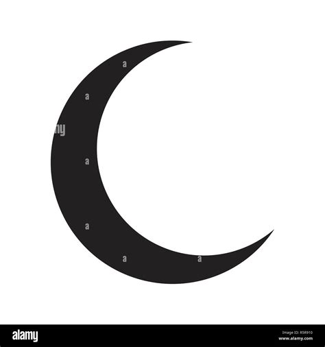 Crescent Moon Silhouette Vector Symbol Icon Design Stock Photo Alamy