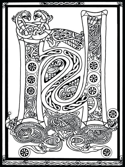 Creative haven celtic alphabet designs coloring book: Celtic Alphabet Coloring Pages at GetColorings.com | Free ...