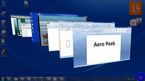 Windows 7 Aero Peek Youtube