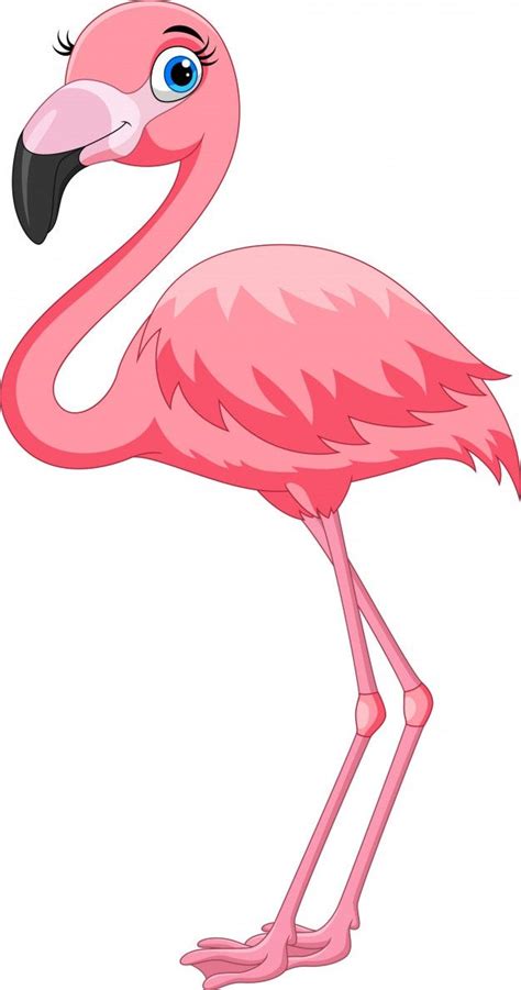 Flamant Rose Dessin Animé Vecteur Premium Art Drawings For Kids