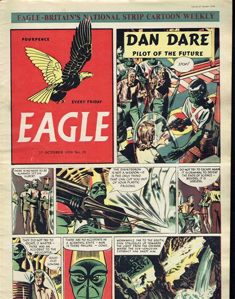Eagle Uk Comic 13th October 1950 Vol 1 No 27 Dan Dare Tilleys Vintage